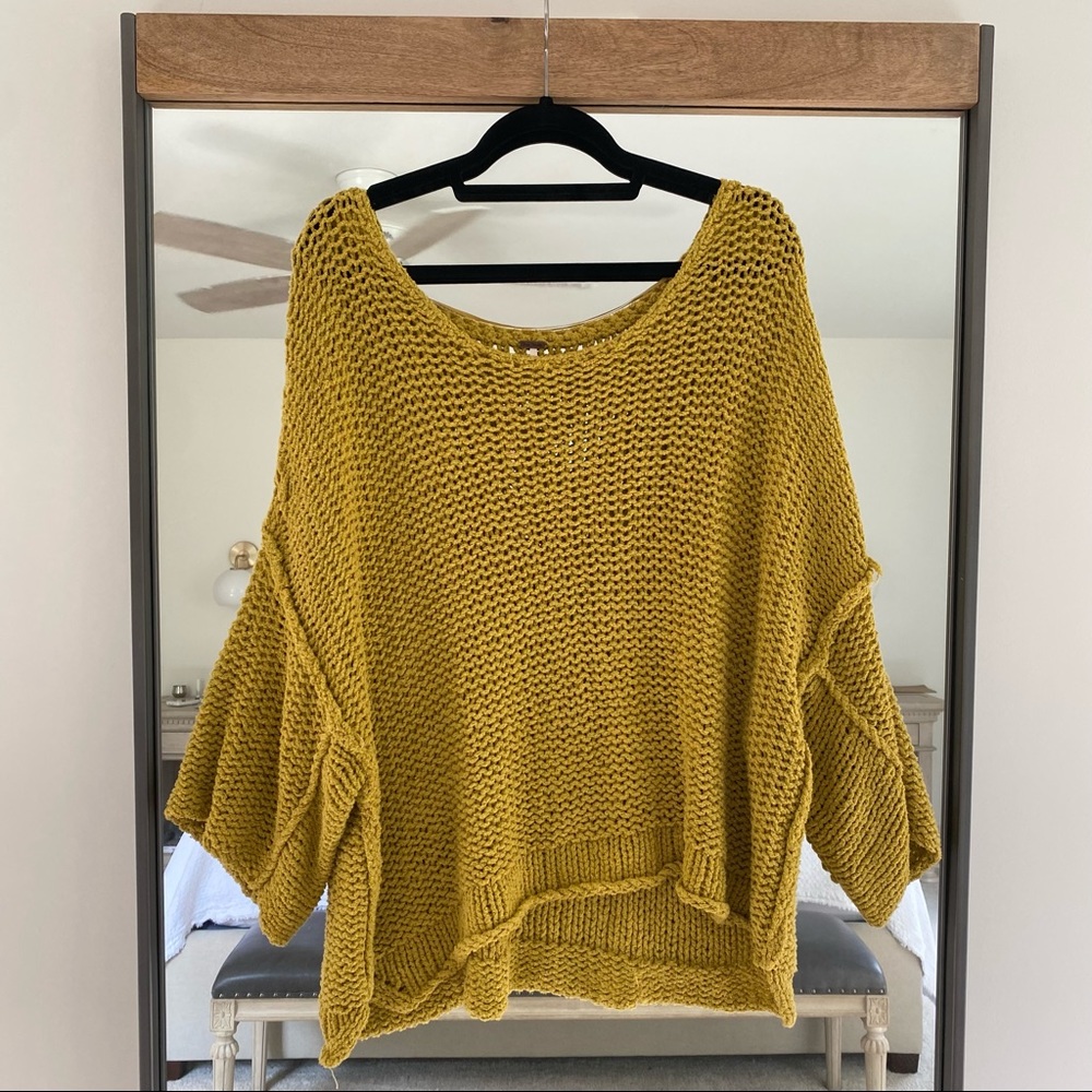 Free People Slouch Knit Oversized Sweater